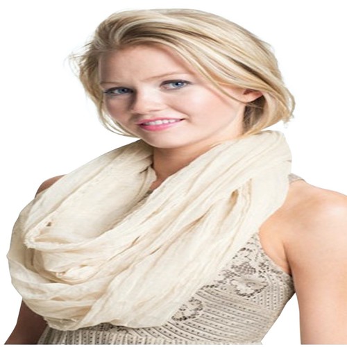 Cream mobius infinity design - cream,