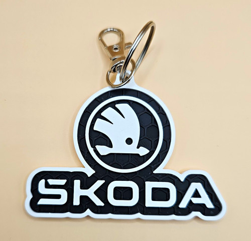 Skoda keychain black and - skoda,
