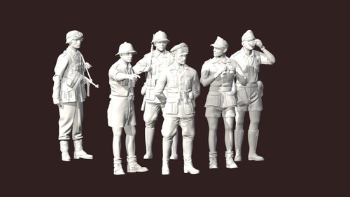 Rommel and soldiers - , 1/35