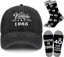 40Th Birthday Gifts for Men Women Birthday Baseball Cap for Him Hat Mens Socks P