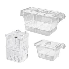 Aquarium Fish Clear Breeding Box Acrylic Breeder Tank Guppy Snails Betta Fry