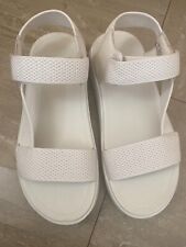 Fitflop UK 5 Surff Two Tone Webbing/leather Back Strap Sandals Beige Fit Flops 