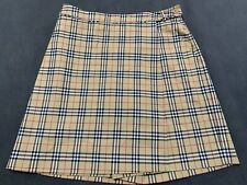 Burberry Women’s Honey Beige Cotton Nova Check  Stretchy Golf Skort Sz 12 VGC