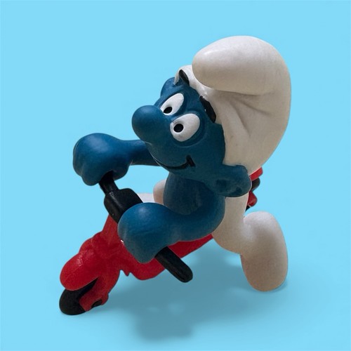 Vintage super smurf scooter - vintage,