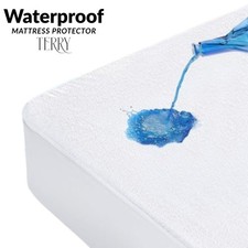 Terry Towel Waterproof Mattress Protector Fitted Sheet Bed Cover Non-Allergenic