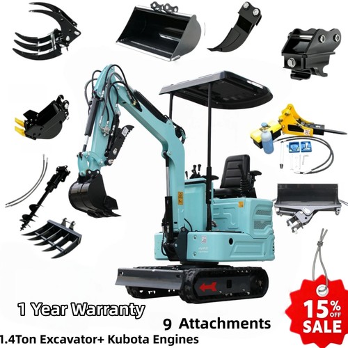Ton mini excavator - 1.4, tracked