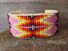 Native American Navajo Indian Hand Beaded Bracelet by Jacklyn Cleveland