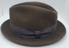 Man's VTG Fedora Brown 100%