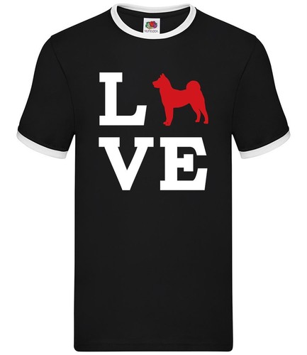 Love akita dog silhouette - love,