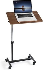 Tatkraft Mobile Laptop Desk Overbed Table 360° Tilt Adjustable Height 17" PCs