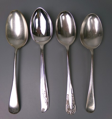 Silver plated serving spoons - plated,