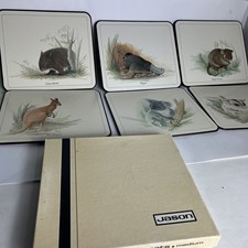 JASON~Lincoln Wakefield Animal Placemats set Of 6 Cork Back~nice