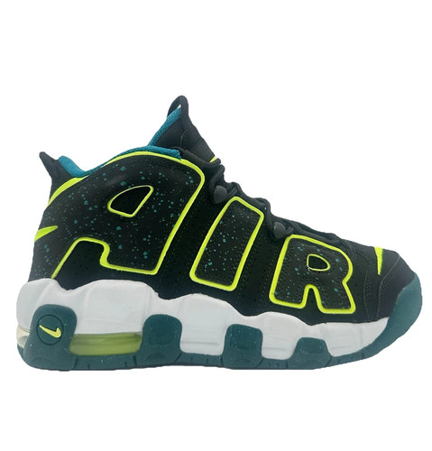 Nike uptempo black - volt, teal