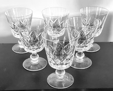 SIX STUART CRYSTAL GLENGARRY LARGE CLARET WINE GLASSES 4.3/4"