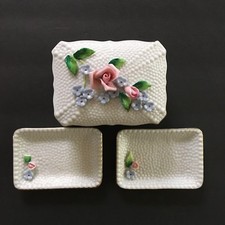 Vintage White Hobnail Dresser