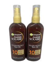 garnier sun oil ambre solaire spf10 golden protect spray 150ml x 2 