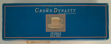 Vintage Crown Dynasty Victoriana 12 Piece Porcelain Tea Set Boxed I2 G189