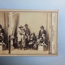 Naples Italy Stereoview C1860 Real Photo Calabrian Farmers By Alphonse Bernoud