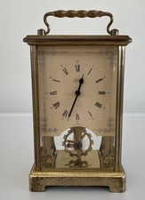 Vintage Aug Schatz & Sohne #59 Skeleton German 8 Day  Desk Carriage Clock READ