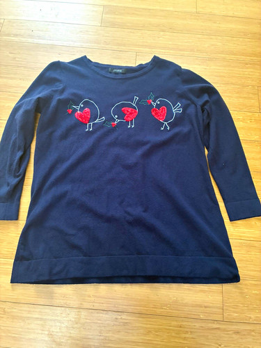 Evans navy robin embroidered - navy,