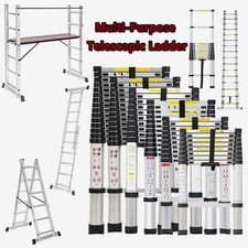 Folding telescoping ladder - folding,