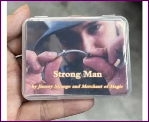 Strong man bending screw magic - man,