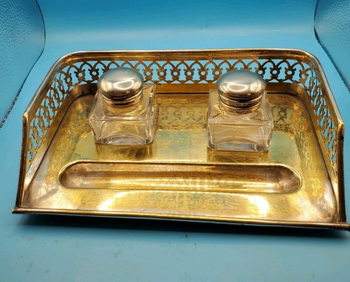 Antique silver plate brass - antique,