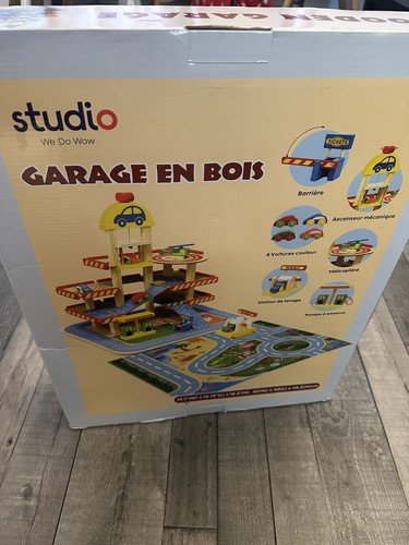New studio wooden toy garage - wooden,