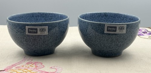 Two denby pottery studio blue - two,