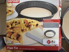 Zenker Flan Tin With Removable Glass Base 27.7cms