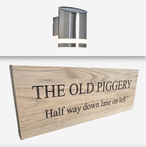 Personalised rustic oak house - personalised,
