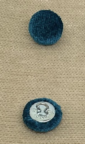 Teal slub crushed velvet - velvet, loop