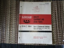 LUCAS SERVICE PARTS LIST 1964
