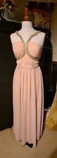 Uk 16 stretch peach prom dress little mistress London