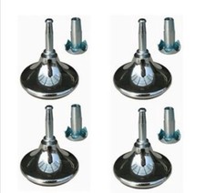 4 x Chrome Feet Leg Gliders