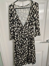 Marks & Spencer Woman Petite dress,  size 14, black & beige, used good condition