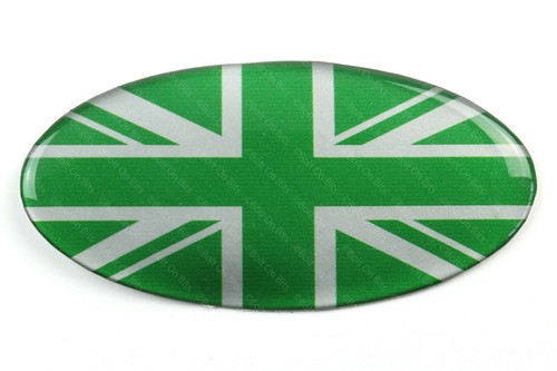 Oval union jack grün - jack, und