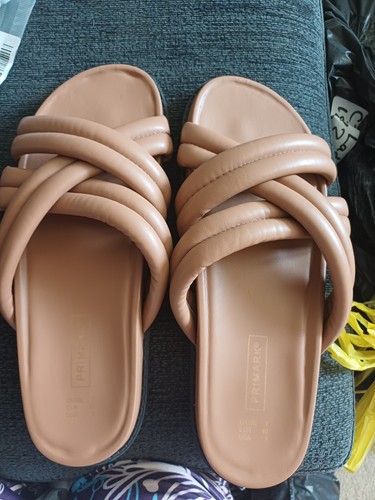 Primark tan slip slide - primark, on