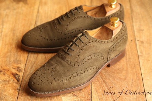 Church green rough - rough-out, suede