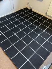 Ikea Svallerup Rug Black White