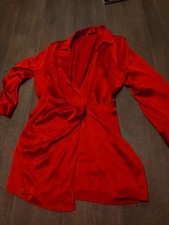 Zara Red Satin Mini Dress