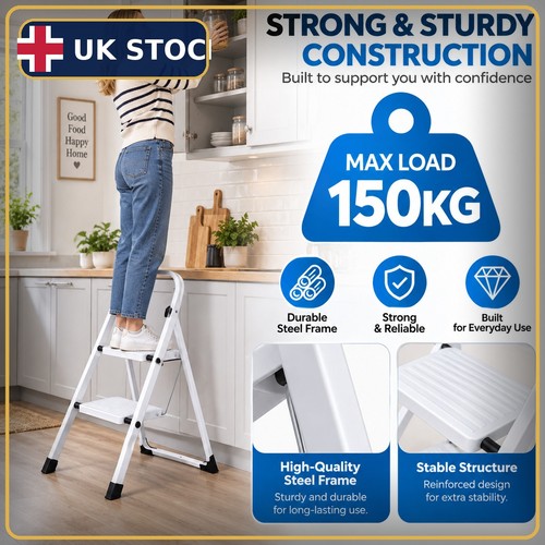 Step folding steel ladder - step,