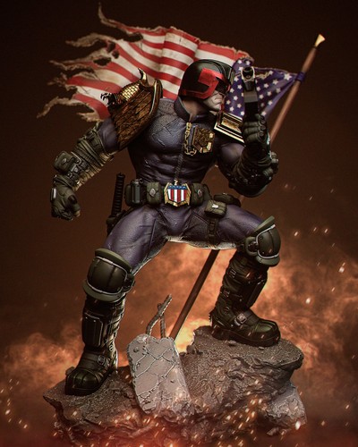 Judge dredd printed - 3d, resin