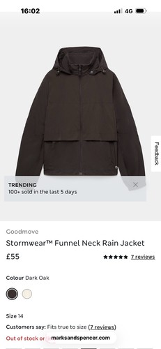 Sold out stormwear funnel - sold, m&s