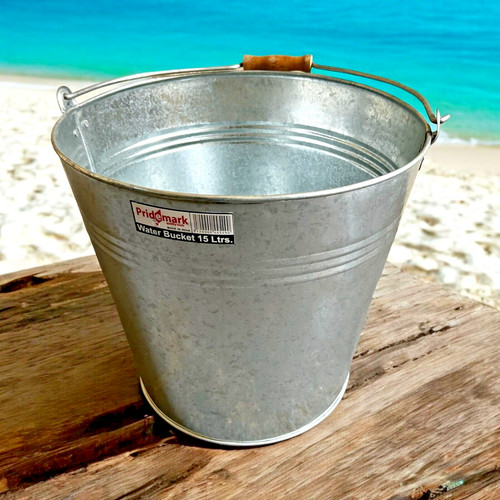 Metal bucket galvanised garden - metal,