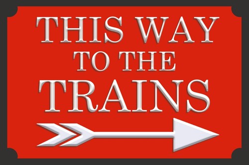 This way the trains arrow - this, to