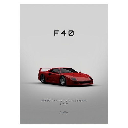 Red sports car minimalist - car,