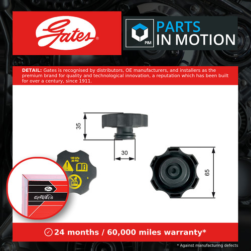 Radiator cap fits - cap,