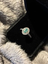 Real Emerald Ring 925 Silver