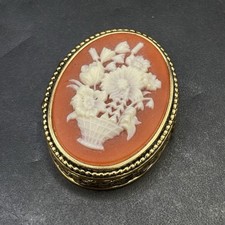 Cameo Compact Estée Lauder Garden Solid Perfume 1995 Youth Dew 4cm x 3cm Metal